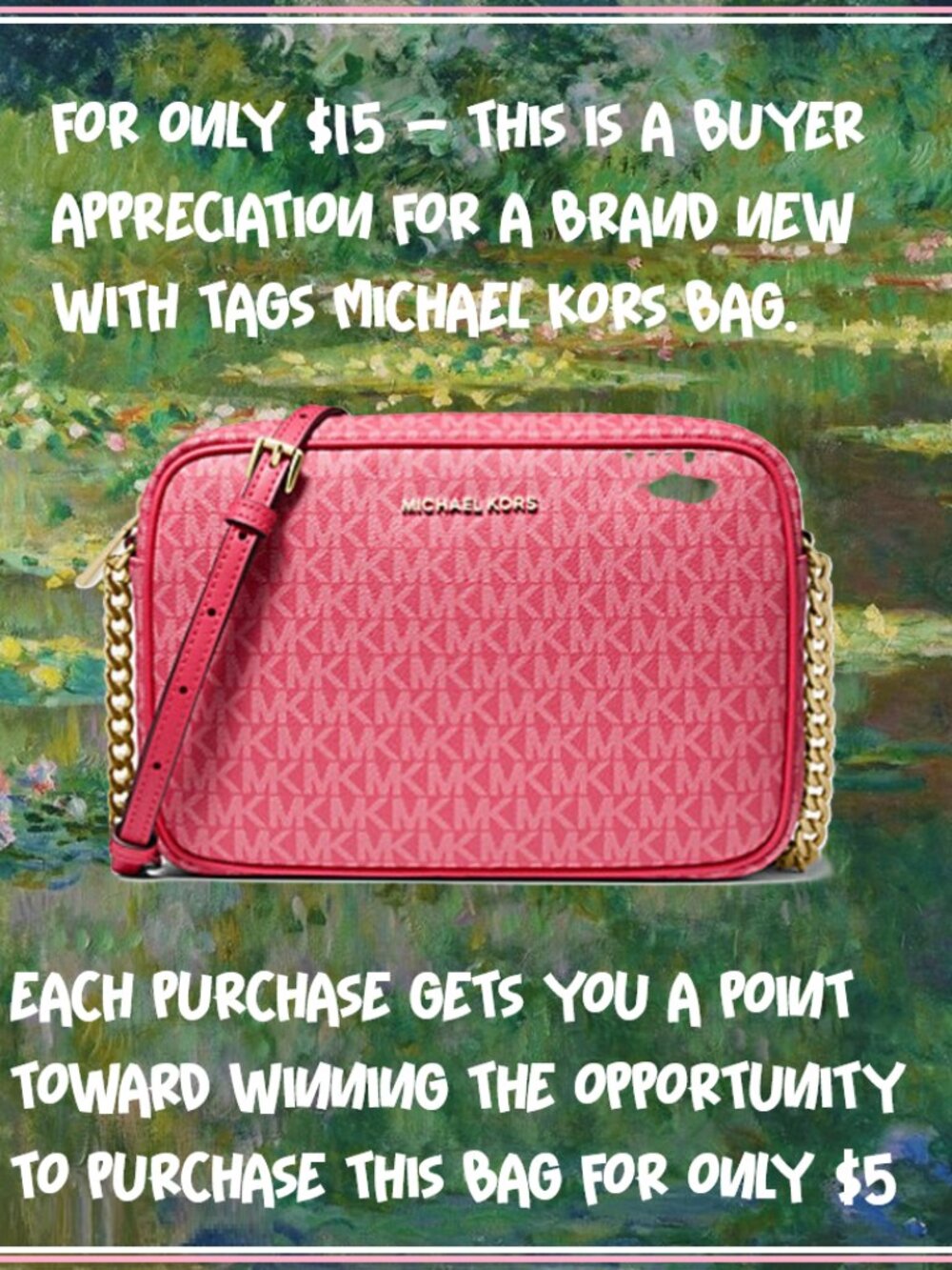 MICHAEL KORS JET SET GERANIUM NWT